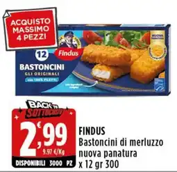 Rossotono Carrefour Findus Bastoncini di merluzzo offerta