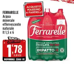 Rossotono Carrefour Acqua minerale effervescente naturale Ferrarelle offerta