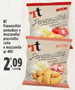 Rossotono Carrefour Panzerottini pomodoro e mozzarella/prosciutto cotto e mozzarella offerta