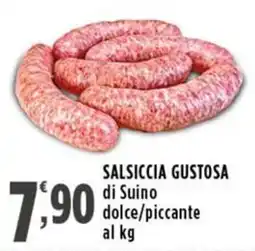 Rossotono Carrefour Salsiccia gustosa di Suino offerta