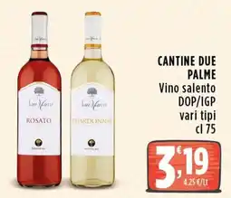 Rossotono Carrefour Cantine Due Palme Vino salento DOP/IGP offerta