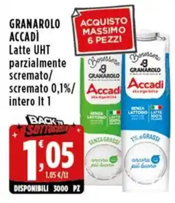 Rossotono Carrefour Granarolo Accadi Latte UHT offerta