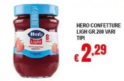 Risparmio Supermercati Hero confettura light fragola offerta