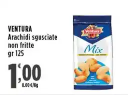 Rossotono Carrefour Ventura Arachidi sgusciate non fritte offerta