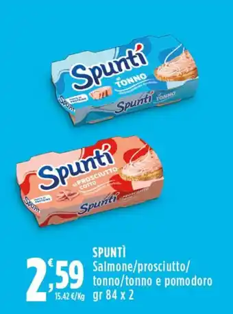 Rossotono Carrefour Spunti Salmone/prosciutto/tonno/tonno e pomodoro offerta