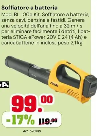 Soffiatore a batteria STIGA