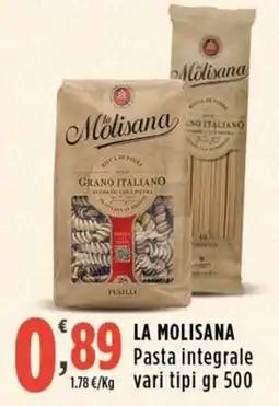 Rossotono Carrefour La Molisana Pasta integrale offerta