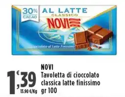 Rossotono Carrefour Novi cioccolato al latte finissimo offerta