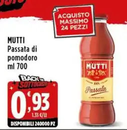 Rossotono Carrefour Mutti Passata di pomodoro offerta