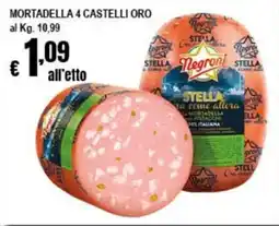 Risparmio Supermercati Mortadella 4 Castelli Oro Negroni offerta