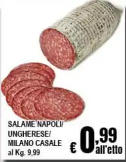 Risparmio Supermercati Salame Napoli/Ungherese/Milano Casale offerta
