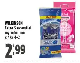 Rossotono Carrefour Wilkinson Extra 3 essential my intuition offerta