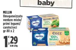 Rossotono Carrefour Mellin Omogeneizzato verdure miste offerta