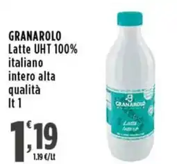 Rossotono Carrefour Granarolo Latte UHT 100% italiano intero alta qualità offerta