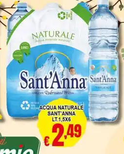 Risparmio Supermercati Acqua naturale Sant'Anna offerta