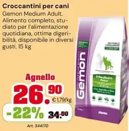 TuttoGiardino Crocchettini per cani Gemon Medium Adult offerta