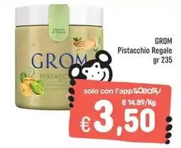 Rossotono Carrefour Grom pistacchio regale offerta
