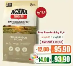 Elite Pet Acana Singles Limited Ingredient Diet Free-Run Duck Recipe offerta