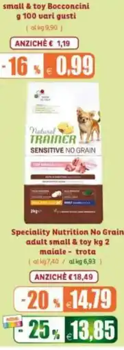 Elite Pet Natural Trainer Sensitive No Grain offerta