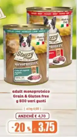 Elite Pet Stuzzy adult monoproteico offerta