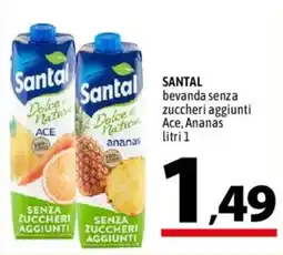 A&O Santal bevanda senza zuccheri aggiunti Ace, Ananas offerta