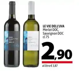 A&O Le vie dell'uva Merlot DOC, Sauvignon DOC offerta
