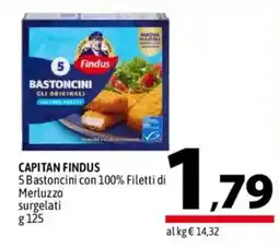 A&O Capitan Findus 5 Bastoncini con 100% Filetti di Merluzzo surgelati offerta