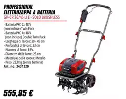 Einhell Elettrozappa a batteria GP-CR 36/45 LI E - Solo brushless offerta