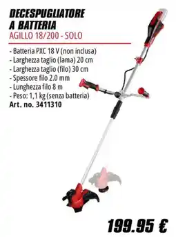 Einhell Decespugliatore a batteria Agillo 18/200 - Solo offerta