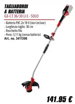 Einhell Tagliabordi a batteria GE-CT 36/30 LI E - SOLO offerta