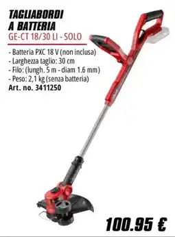 Einhell Tagliabordi a batteria GE-CT 18/30 LI - Solo offerta