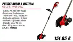 Einhell Pulisci bordi a batteria GE-LE 18/190 LI - Solo offerta