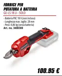 Einhell Forbice per potatura a batteria GE-LS 18 LI - Solo offerta