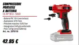 Einhell Compressore portatile a batteria Einhell offerta