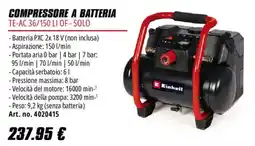 Einhell Compressore a batteria Einhell offerta