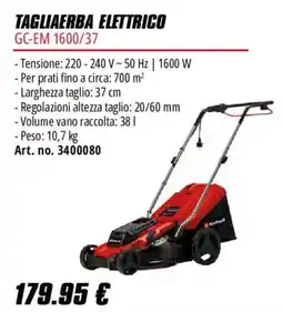 Einhell Tagliaerba elettrico GC-EM 1600/37 offerta