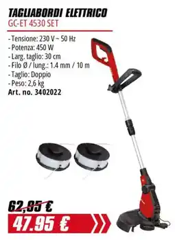 Einhell Tagliabordi elettrico GC-ET 4530 Set offerta