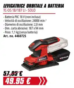 Einhell Levigatrice orbitale a batteria Einhell offerta