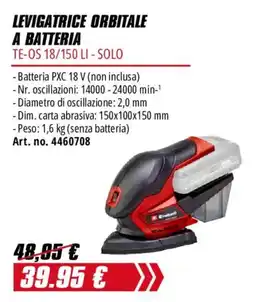 Einhell Levigatrice orbitale a batteria Einhell offerta