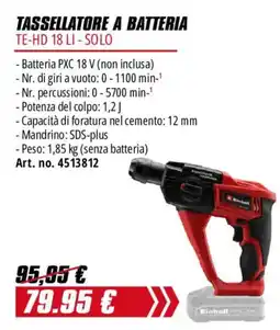 Einhell Tassellatore a batteria Einhell offerta