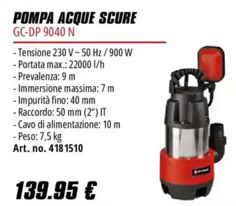Einhell Pompa acque scure GC-DP 9040 N offerta