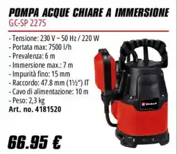 Einhell Pompa acque chiare a immersione Einhell offerta