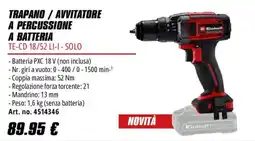 Einhell Trapano / avvitatore a percussione a batteria Einhell offerta