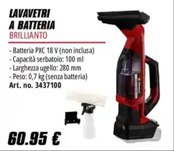 Einhell Lavavetri a batteria Brillantino offerta