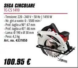 Einhell Sega circolare TC-CS 1410 offerta