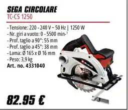 Einhell Sega circolare TC-CS 1250 offerta