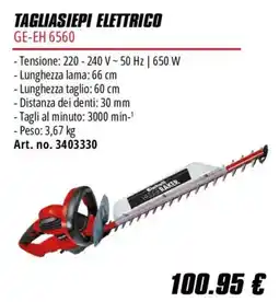 Einhell Tagliasiepi elettrico GE-EH 6560 offerta