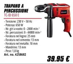 Einhell Trapano a percussione Einhell TC-ID 650 E offerta