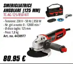 Einhell Smerigliatrice angolare 125 mm TC-AG 125/850 Kit offerta