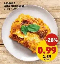 PENNY Lasagne alla bolognese offerta